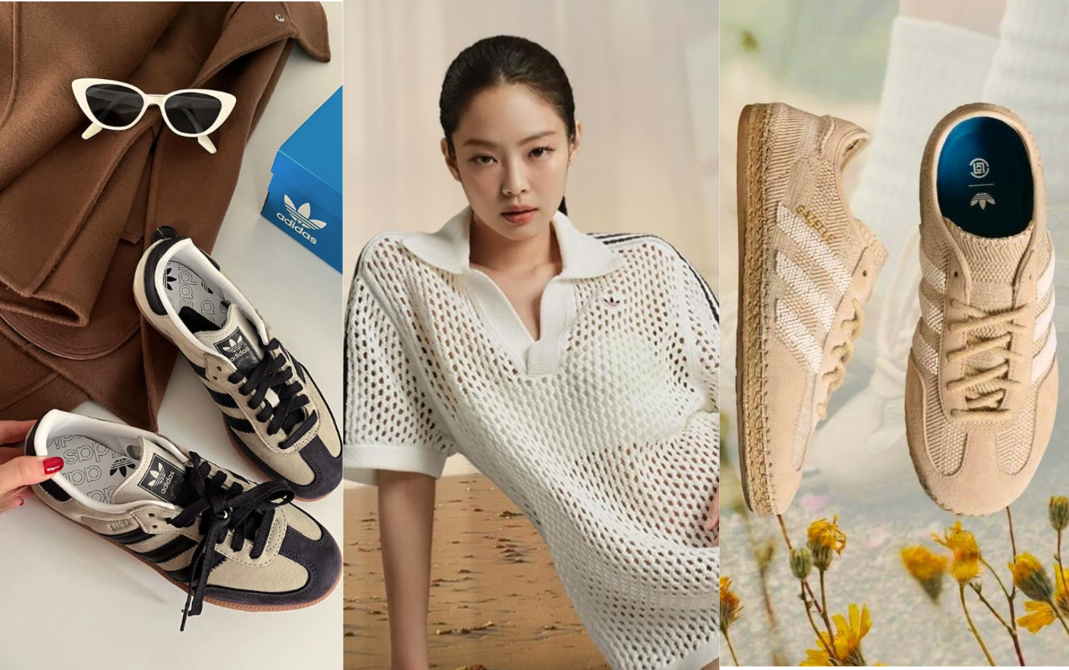 Jennie腳上草編Gazelle超仙！BLACKPINK、時尚潮模都愛的Samba、Spezial、Gazelle差在哪？特搜穿搭靈感，一雙鞋橫跨歐美到韓系時尚穿搭！