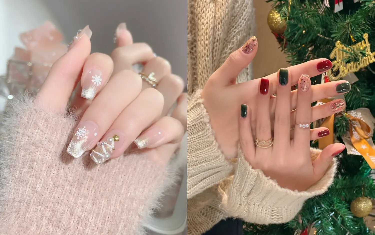 叮叮噹！2025聖誕美甲推薦：珍珠花圈、幾何聖誕樹..唯美、可愛、個性的款式都有，滿滿的聖誕節氣氛！｜新光三越| 新光百貨首頁| 最新優惠|  SKM官方網站