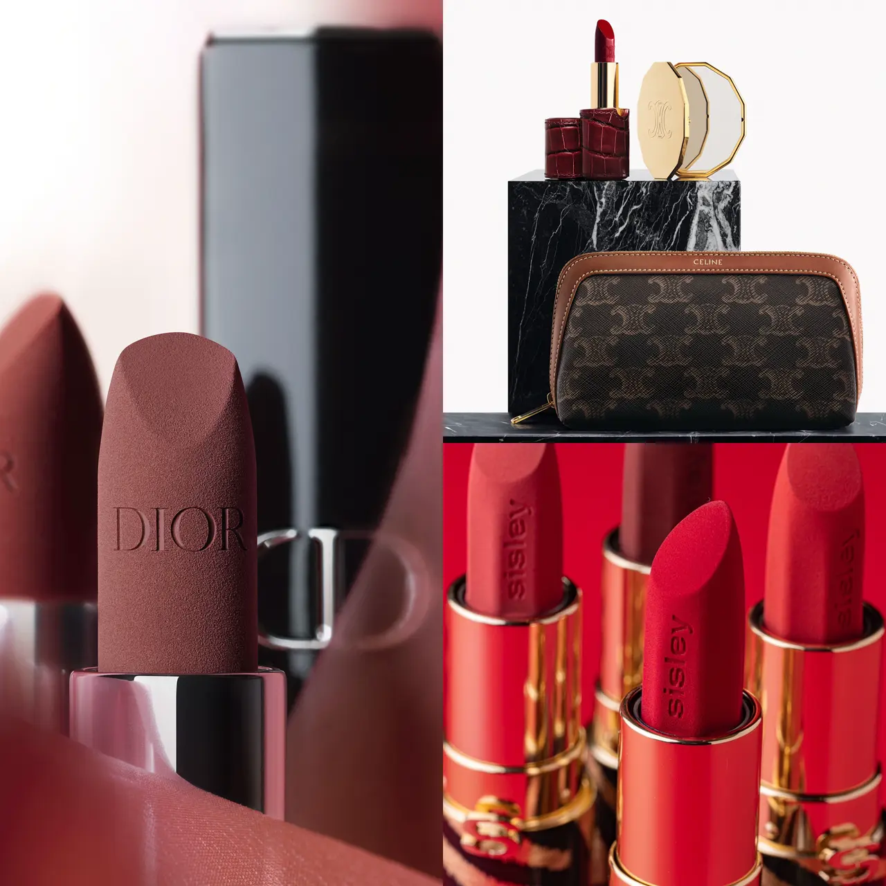 口紅セット（YSL, Dior, Estée Lauder, Lancôme）