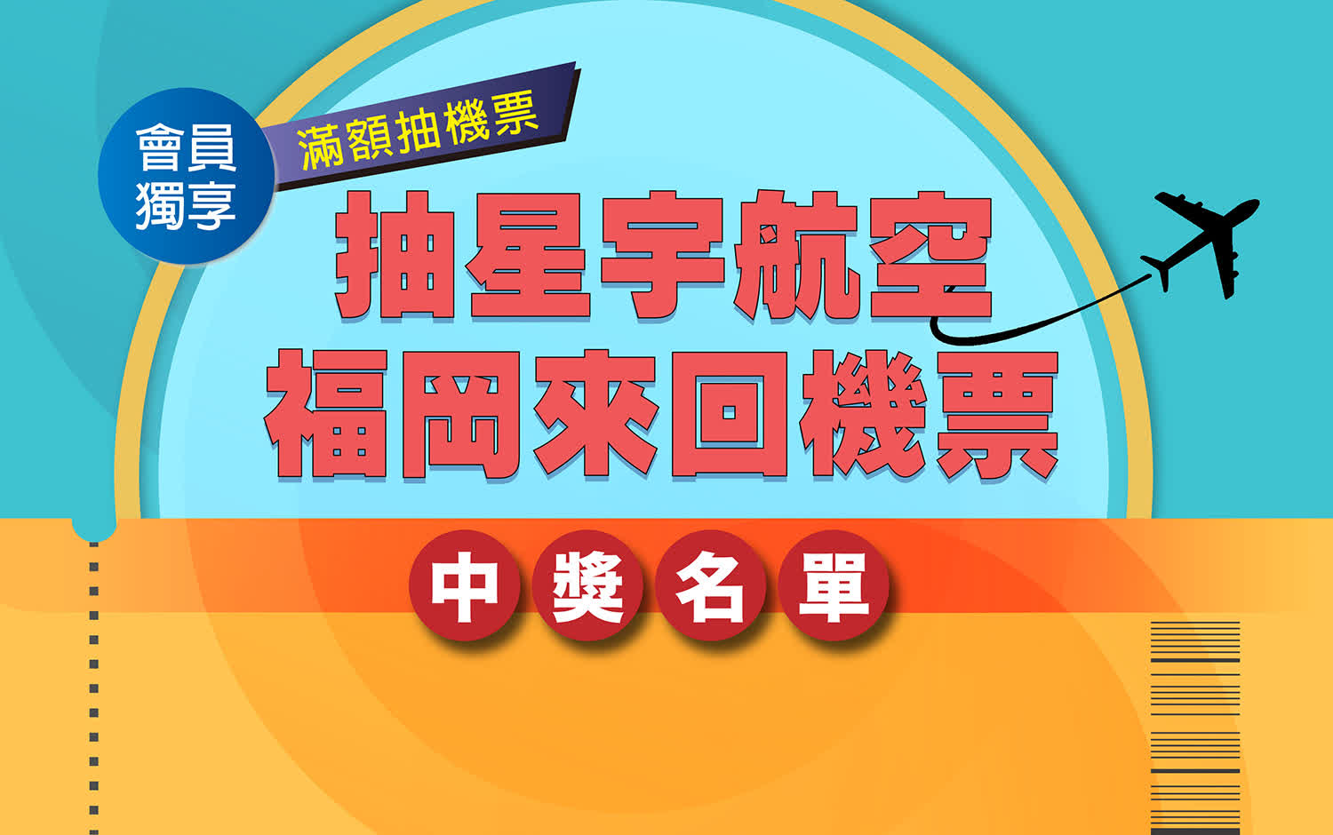 2025週年慶｜抽星宇航空福岡來回機票 中獎名單