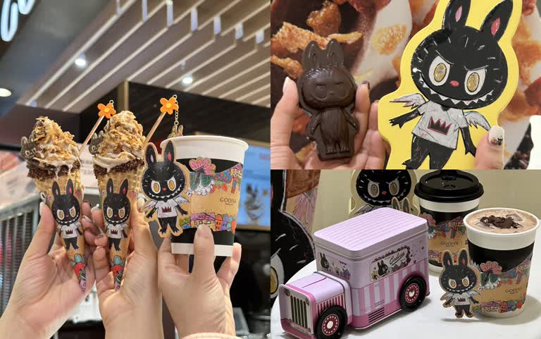 GODIVA × LABUBU 秋季聯名登場！金屬湯匙加上橘色小花更可愛，多款聯名禮盒還有LABUBU造型巧克力，粉絲必收！