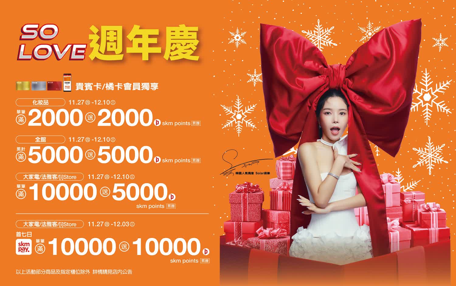 2025週年慶𝐏𝐀𝐑𝐓𝟏｜卡友禮、業種滿額贈一次看！