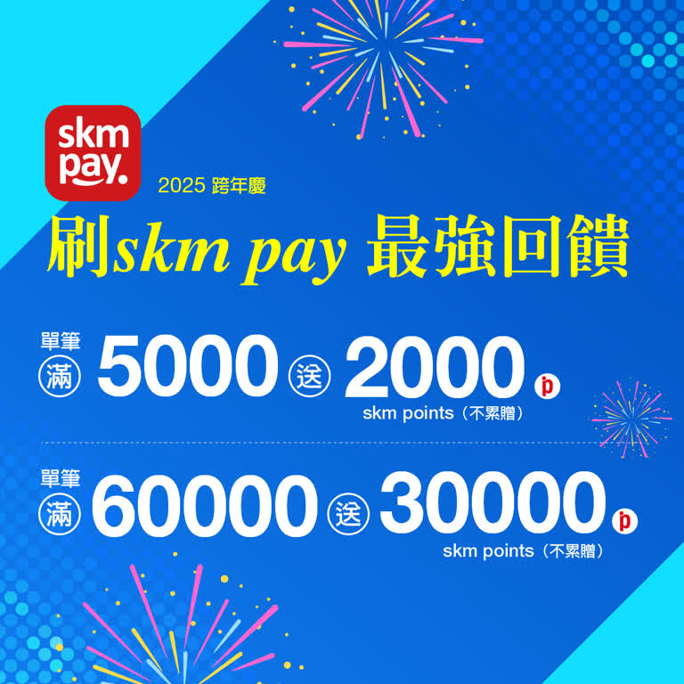 2025跨年慶｜HAPPY NEW YEAR 刷skm pay最強回饋