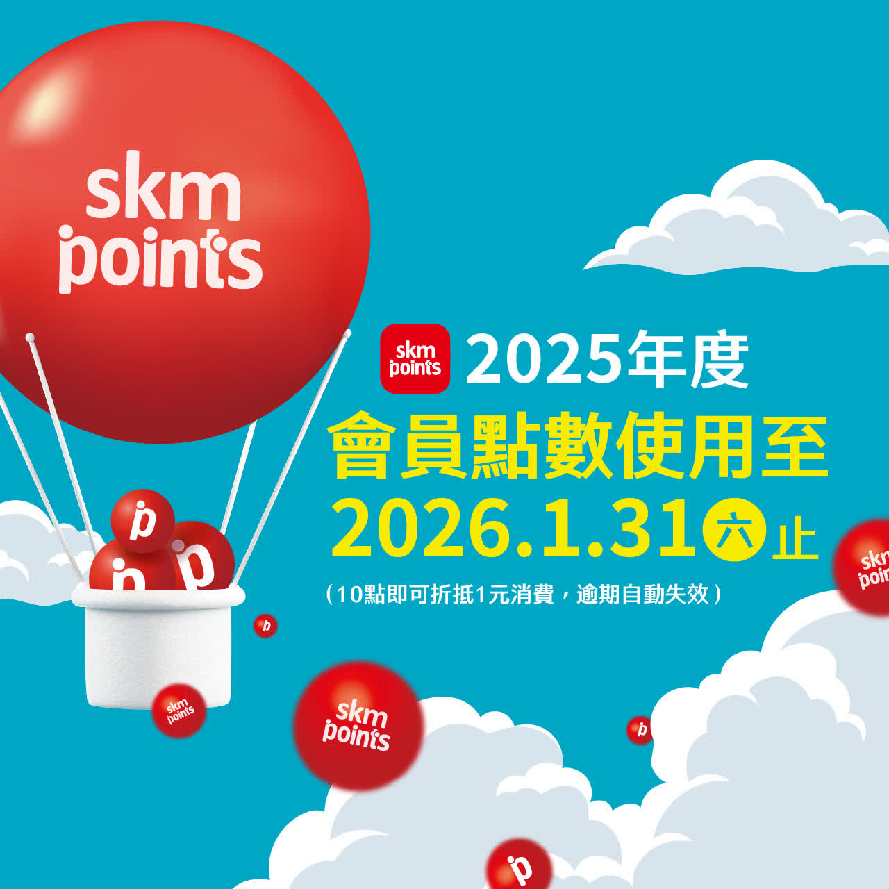 2025年度點數到期提醒