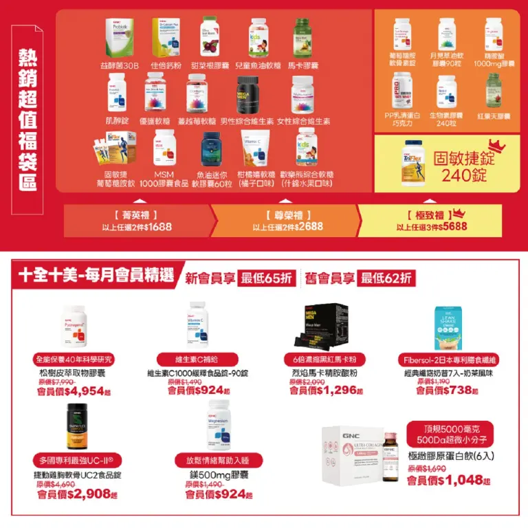 【GNC】滿滿優惠好康送給您