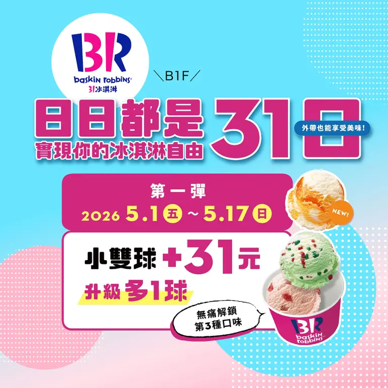 🎉 日日都是31日❗️｜31冰淇淋  B1F