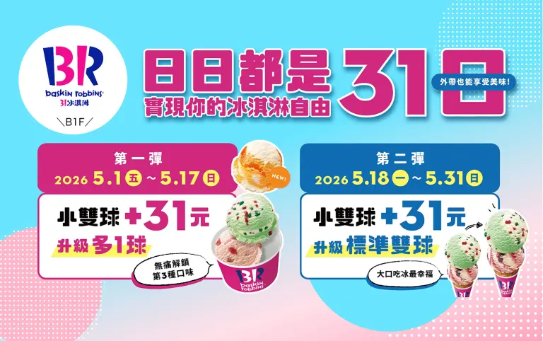 日日都是31日❗️｜31冰淇淋  B1F