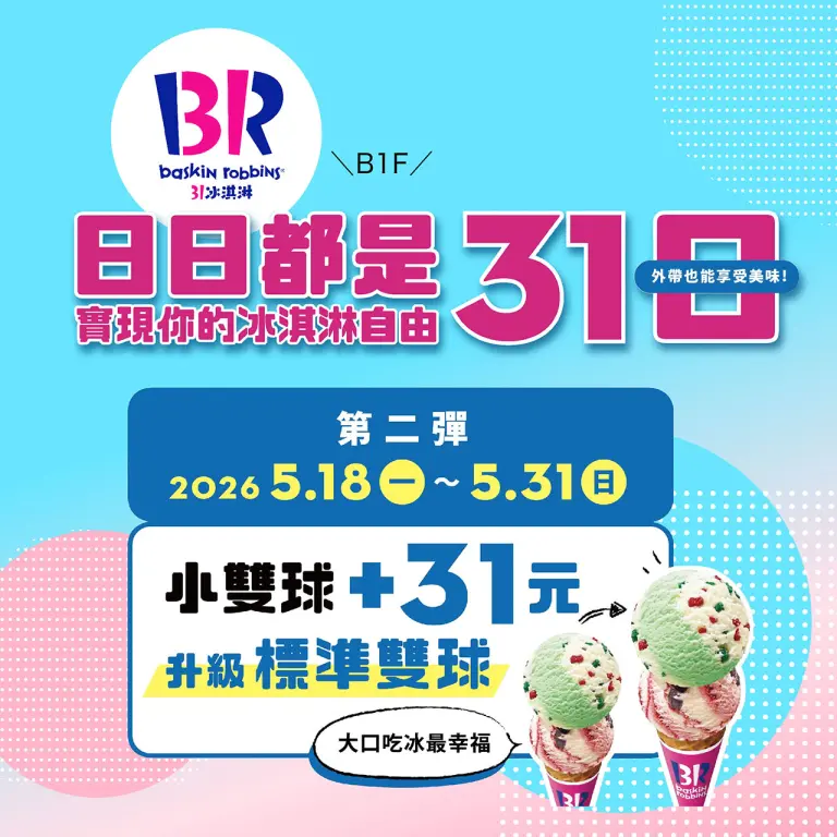 🎉 日日都是31日❗️｜31冰淇淋  B1F