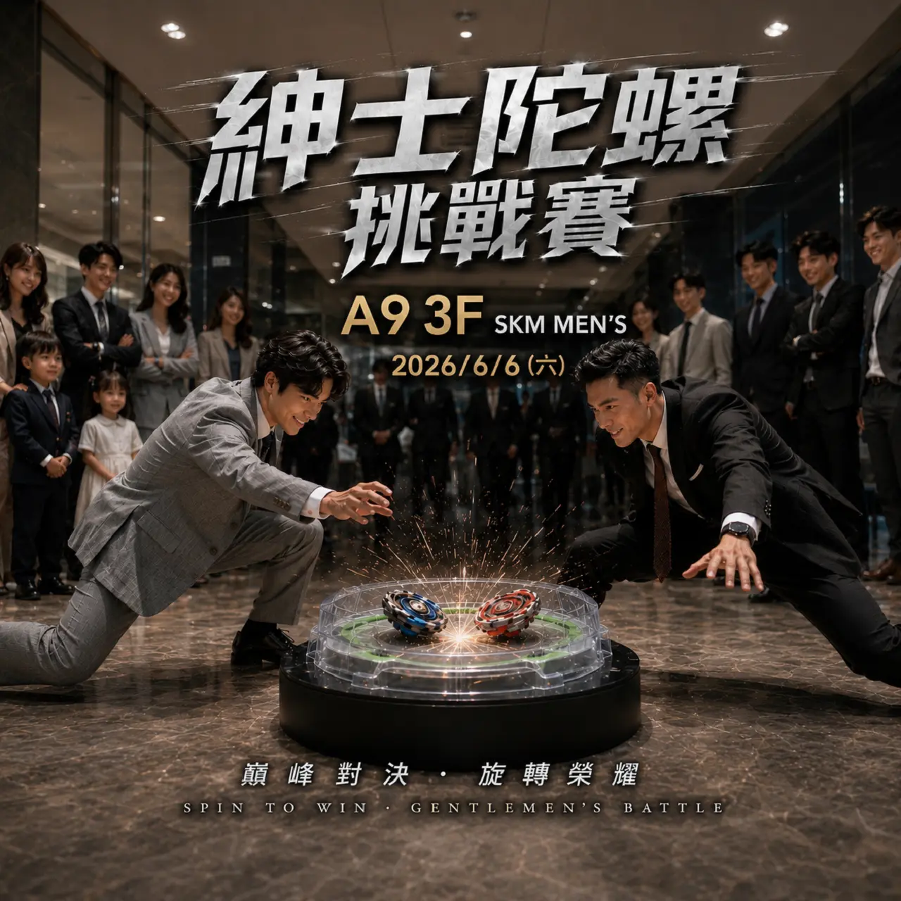 SKMMEN'S紳士陀螺挑戰賽｜6/6(六) 頂尖對決即將展開!
