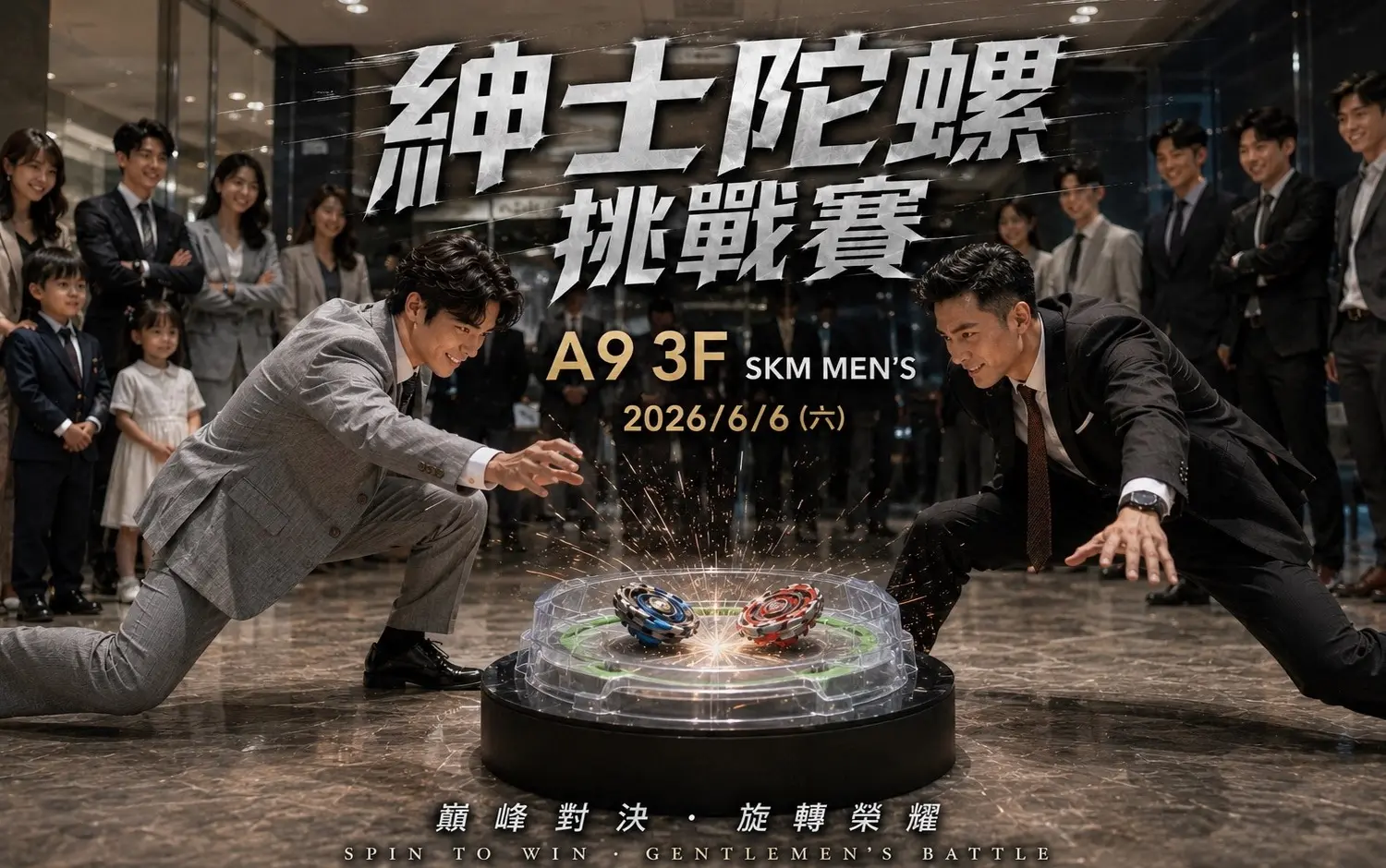 SKMMEN'S紳士陀螺挑戰賽｜6/6(六) 頂尖對決即將展開!