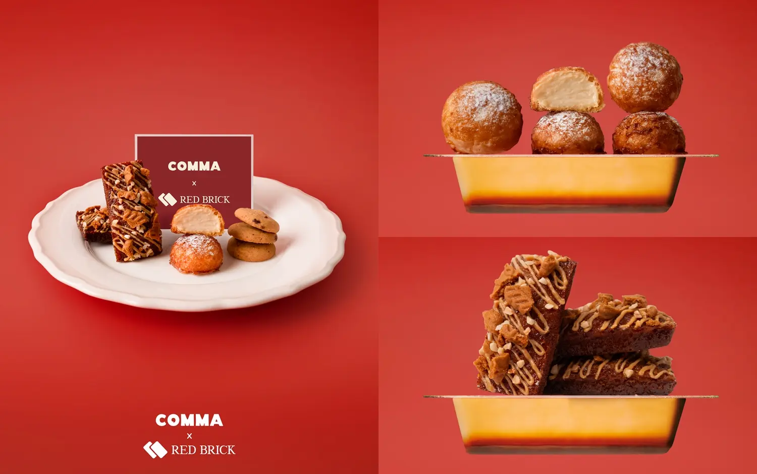 COMMA聯名紅磚布丁!榴槤焦糖泡芙登場