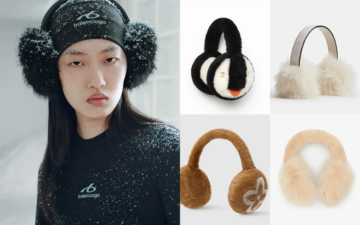 耳朵保暖也要時髦!2026冬季毛茸茸耳罩特搜:CHANEL企鵝耳罩、LV Monogram小花耳罩、BALENCIAGA全黑長毛耳罩…